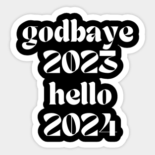 godbaye 2023 hello 2024 Sticker